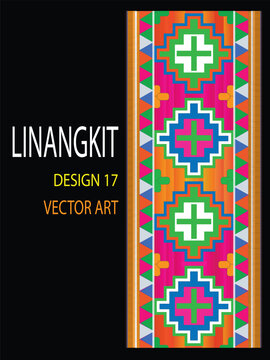 
It is a traditional handicraft design by native tribes in East Malaysia usually with green, black, yellow, purple, brown, white, and orange threads