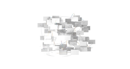 Abstract network of physical devices on the Internet using a network connection