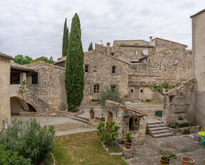 Lecques, France - 04 21 2023: View of a typical house in a village in Provence.