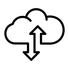 cloud computing line icon