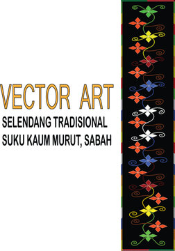 It is a traditional handicraft design by native tribes in East Malaysia usually with green, black, yellow, purple, brown, white, and orange threads