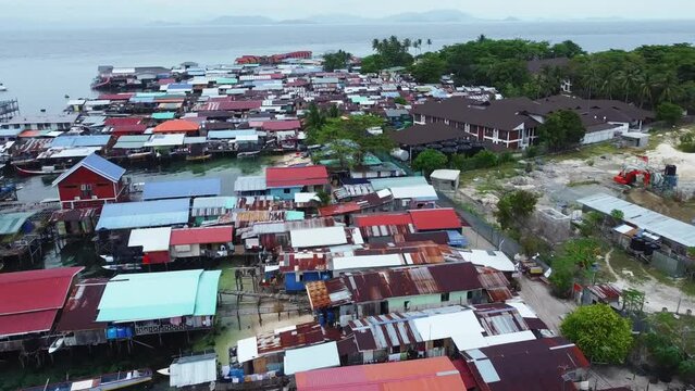 Fishing village, fly over