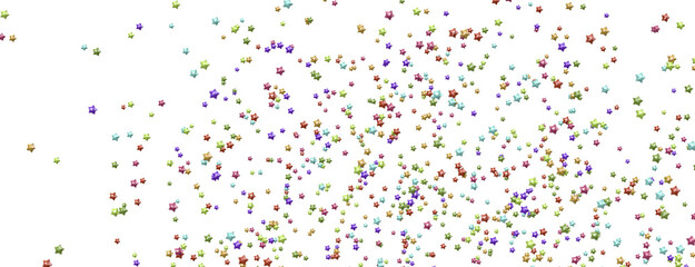 colorful abstract modern 3d stars - png transparent