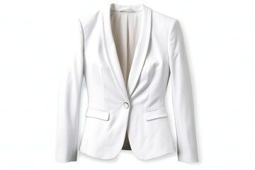 Blazer, white jacket cloth on white background (Ai generated)