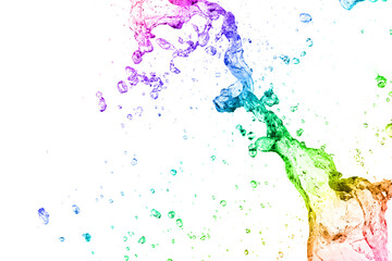 Fototapeta na wymiar Multi Color Liquid Splash