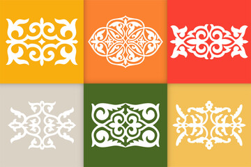 Mandalas. Vintage decorative elements. Six ethnic mandala patterns set Oriental pattern, vector illustration. Islam, Arabic, Indian, Turkish, Pakistan, Chinese, ottoman motif ethnic Mandala ornament