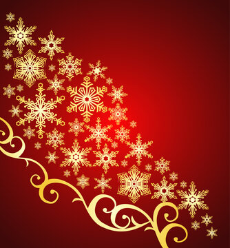 snowflakes background / christmas ornament / vector