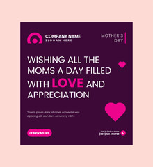 Mothers day Social Media Post Design Template