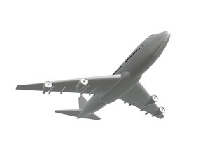 3d rendered illustration of a white plane
