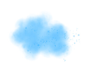 Blue color  hand drawn watercolor liquid stain vector. Abstract aqua smudges scribble drop element for design, illustration, wallpaper, card