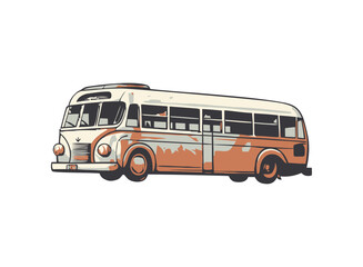 retro old bus transport
