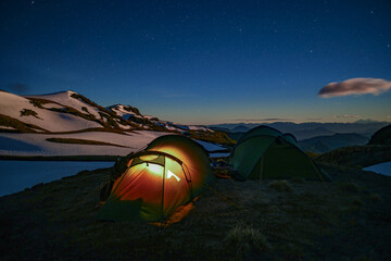 
Base camp on the Puyehue volcano, in southern Chile