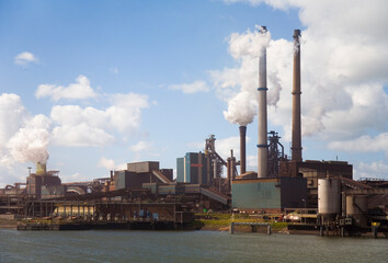 Steel factory in IJmuiden, the Netherlands