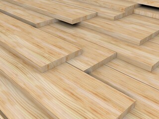3d rendered illustration from a pack of wood boards