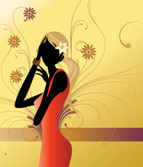 Floral Background with Beauty