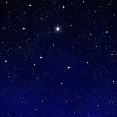 Fototapeta na wymiar a single bright wishing star stands out from all the rest