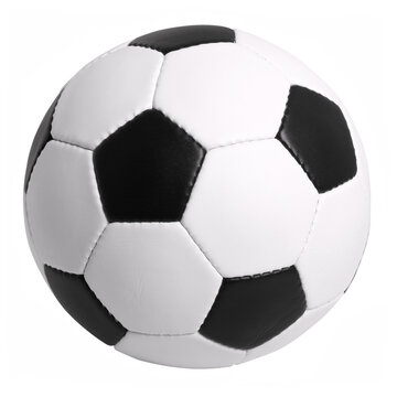 Traditional Black and White Soccer Ball Isolated on White Background