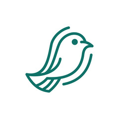 Animal Bird Line Minimalist Line Simple Logo