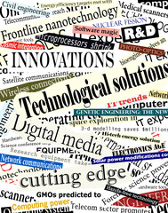 Background editable vector illustration of technological headlines
