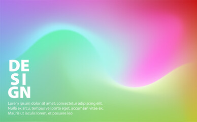 set gradient abstract background with liquid and vibrant color