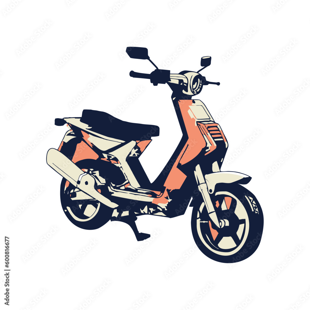 Canvas Prints motorcycle on white background