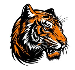 AI generated cartoon tiger mascot, animal emblem