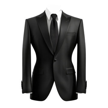 black suit isolated on white