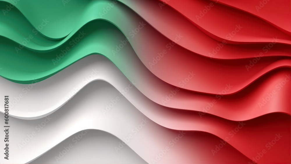 Poster 3d abstract background with cut shapes. colorful waves. vector illustration generative ai