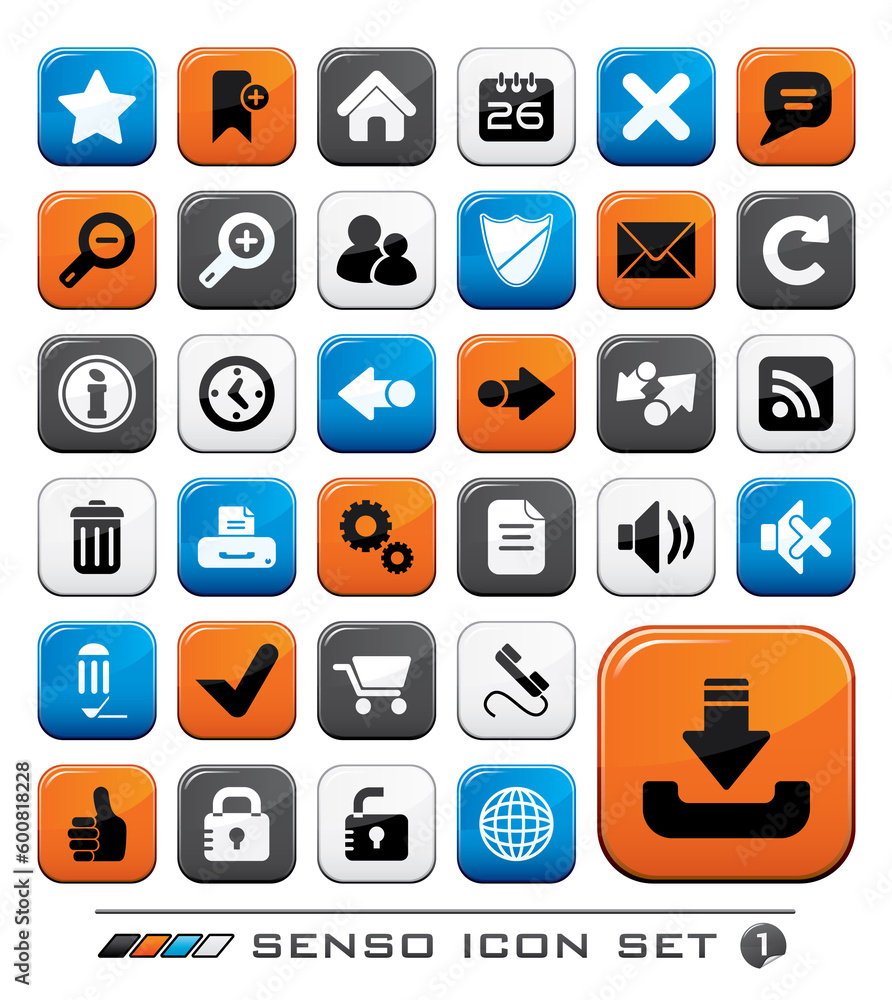 Poster web icon set. easy to edit vector.