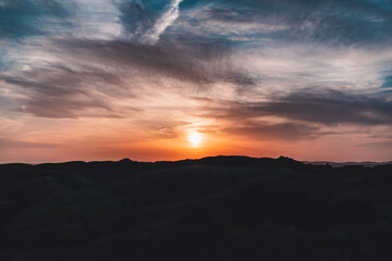 九十九里浜の夕日