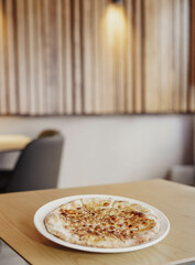 The real Neapolitan pizza with sourdough and fresh and natural ingredients
