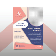 Medical healthcare flyer template design