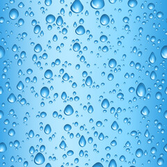 Seamless tile background of blue water drops