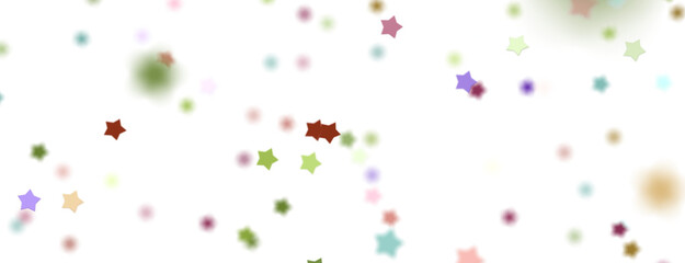 The XMAS banner with colored decoration is a festive border that features falling glitter dust and stars.