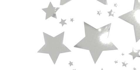 Christmas wrapper with silver stars. Silver star Celebration Confetti. - png transparent