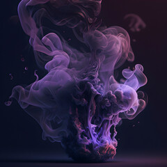 Fototapeta premium smoke concept, on black background. Generative ai