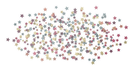 The XMAS banner with colored decoration is a festive border that features falling glitter dust and stars.