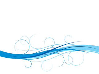 Fototapeta na wymiar Blue swirl banner background. Please check my portfolio for more background illustrations.
