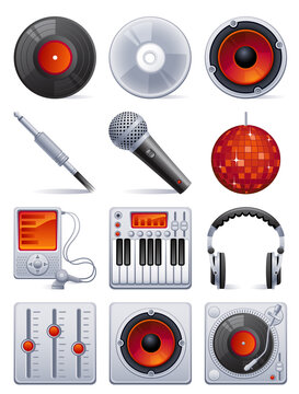 Vector illustration - Sound icon set
