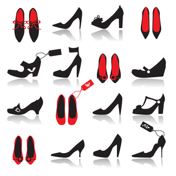 Shoes silhouette collection for your design