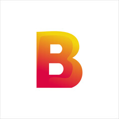 Abstract Colorful B letter logo
