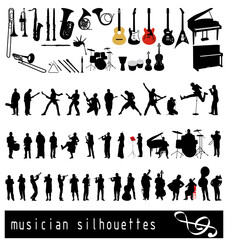 large collection of instruments and musicians with high detail