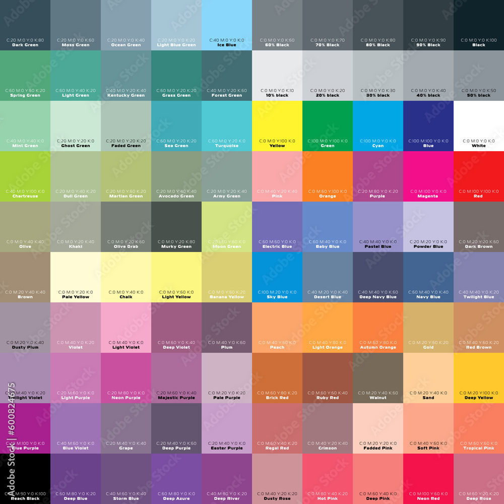 Aufkleber cmyk color guide eps 10 vector file included