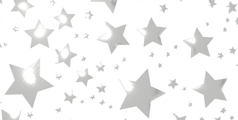 sparkling Christmas confetti falling isolated on white. magic shining flying stars glitter backdrop, sparkle border - png transparent