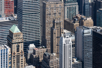 Fototapeta na wymiar Areal view of Manhattan.