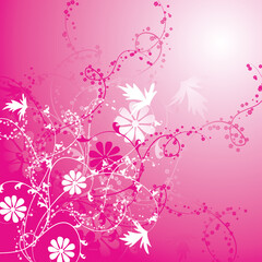 Fototapeta na wymiar Floral background, vector illustration