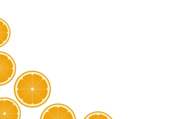 Orange Fruit Background. Vector Illustration. 