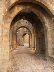 Fototapeta na wymiar The Gates of Carcasonne in France.