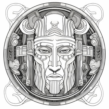 Mandala Pattern Coloring Page For Adults, Kids 
