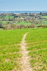 Fototapeta na wymiar View across to Penshurst near Tunbridge Wells in Kent, England